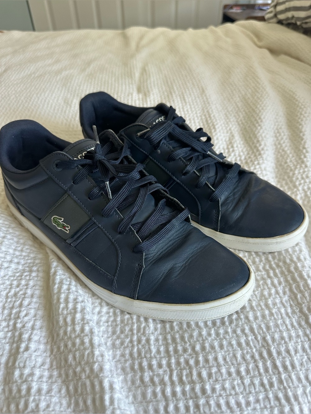 Lacoste Navy Low-Top Lace Up Men’s Sneakers Size US 11.5